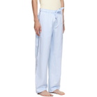 Tekla Blue Sateen Pyjama Pants