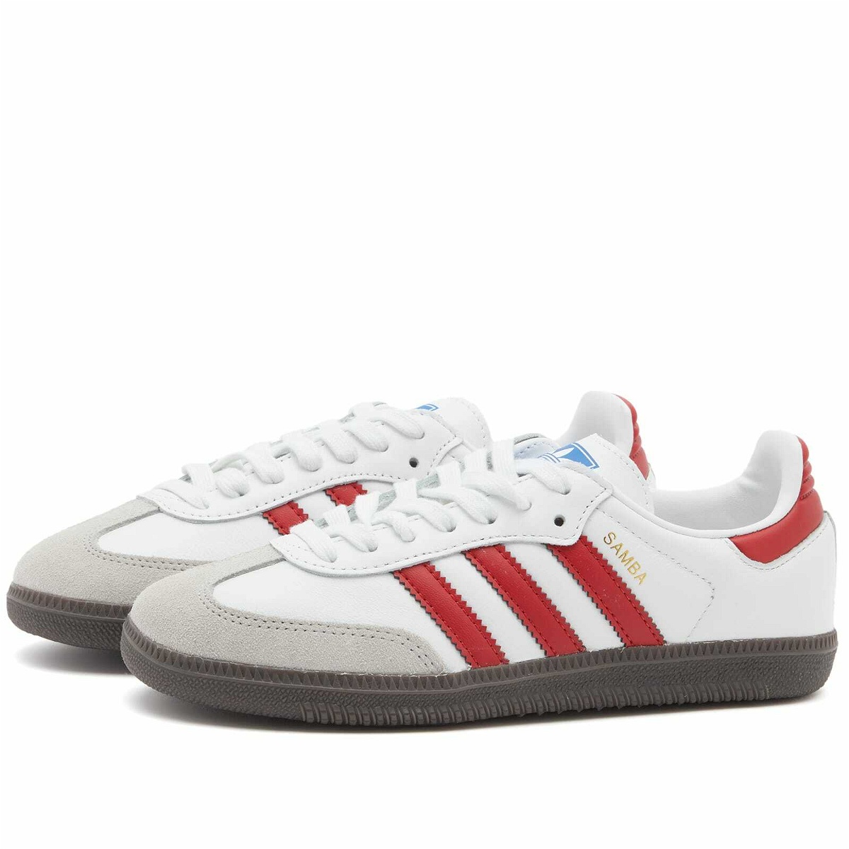 Adidas Samba OG Sneakers in White/Better Scarlet adidas