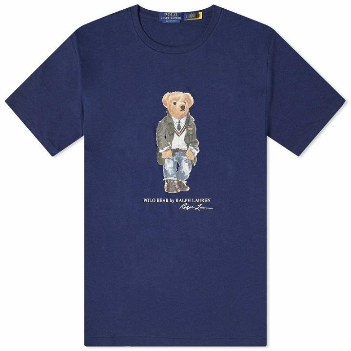 Photo: Polo Ralph Lauren Men's Heritage Bear T-Shirt in Newport Navy