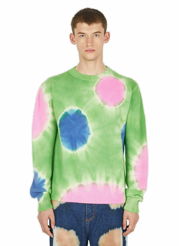 Photo: Tie Dye Circles Sweater in Green
