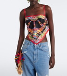 Dolce&Gabbana Carretto silk twill cropped top