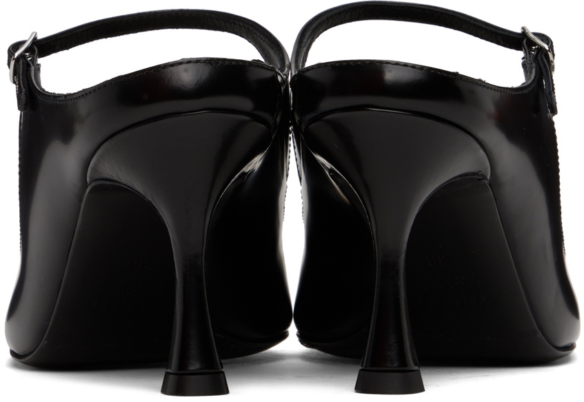 Teurn Studios Black Strappy Leather Heeled Sandals
