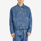 MASTERMIND WORLD Men's Monogram Denim Jacket in Blue