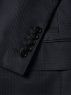 TOM FORD - Shelton Slim-Fit Prince of Wales Checked Wool and Silk-Blend Suit Jacket - Blue