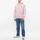 AMI Men's Tonal Heart Popover Hoody in PalePink