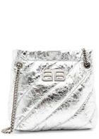 Balenciaga Crush XS Quilted Metallic Leather Tote - Silver - One Size