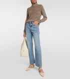 Toteme Linen, cotton, and silk turtleneck sweater