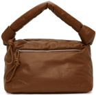 Dries Van Noten SSENSE Exclusive Brown Leather Puffer Bag