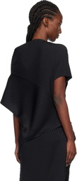 ISSEY MIYAKE Black Soft Fold Pleats Blouse