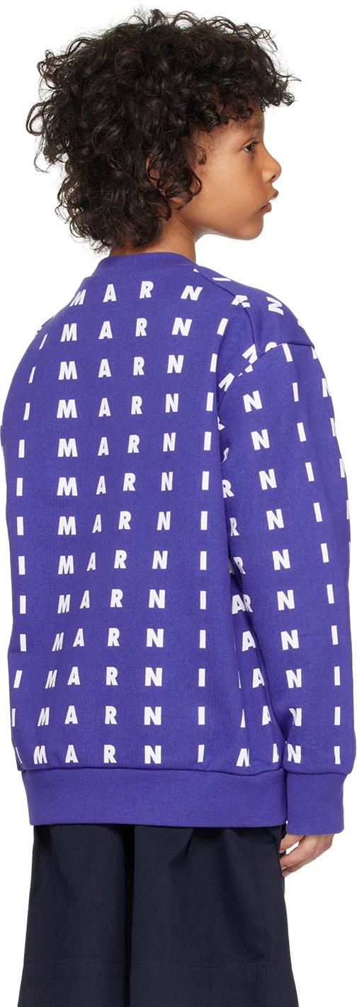 Marni Kids Blue Crewneck Sweatshirt