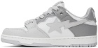 BAPE White & Gray Sk8 Sta #5 Sneakers