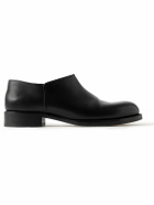 The Row - Nobilis Leather Slip-On Shoes - Black