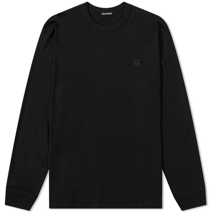 Photo: Acne Studios Men's Long Sleeve Eisen Face T-Shirt in Black