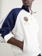 Polo Ralph Lauren - Wimbledon Logo-Embroidered Cotton-Blend Piqué Zip-Up Sweatshirt - White