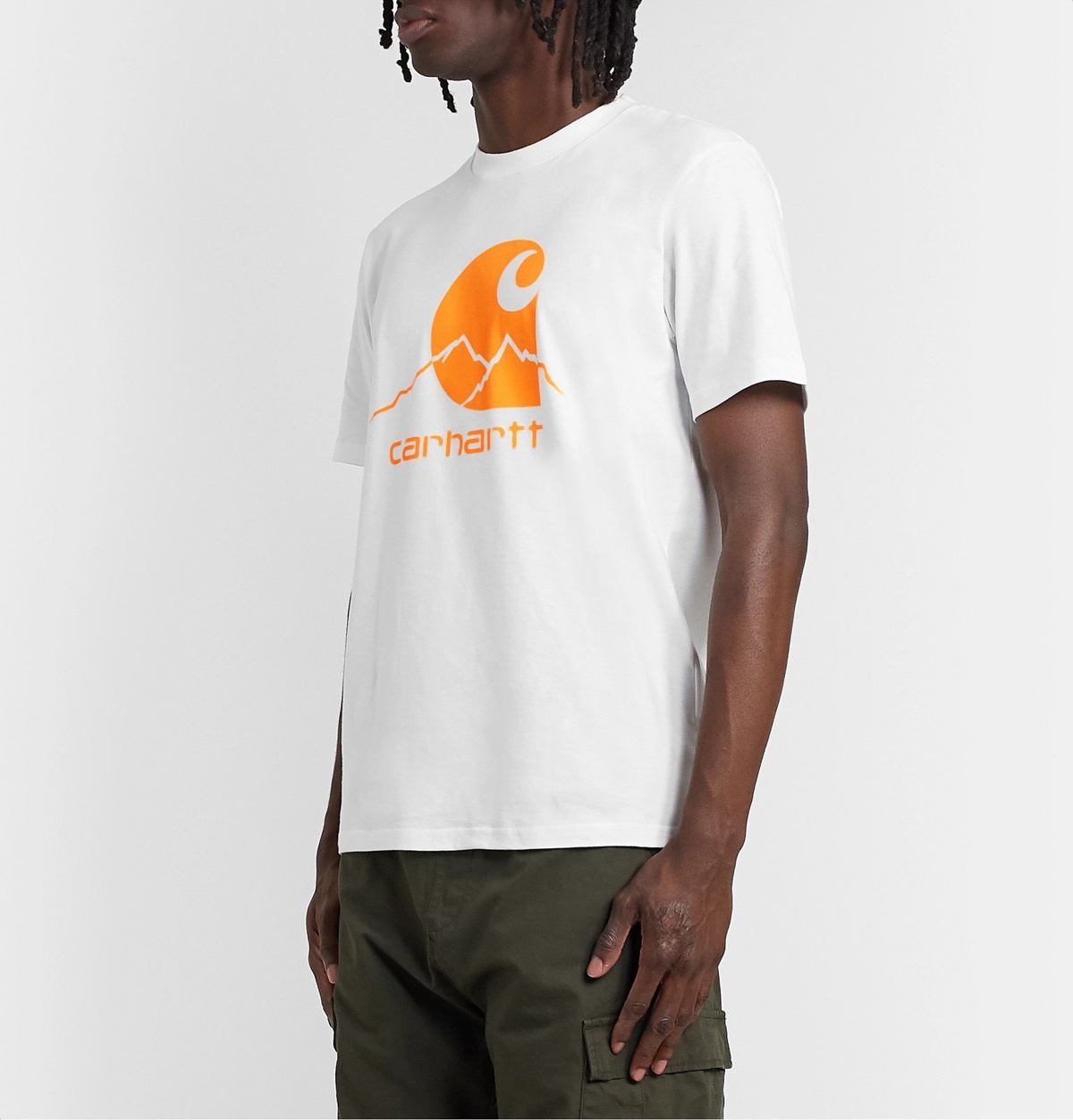 Carhartt - Logo-Print Cotton-Jersey T-Shirt - White WIP