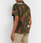 Off-White - Camp-Collar Camouflage-Print Cotton Shirt - Green