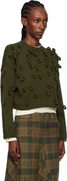 JW Anderson Khaki Cropped Loop Sweater