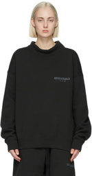 Fear of God ESSENTIALS Black Mock Neck Pullover Sweatshirt