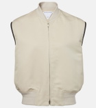 Bottega Veneta Leather-trimmed cotton and silk vest
