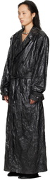 LU'U DAN Black Crumple Trench Coat