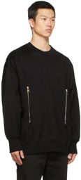 Alexander McQueen Black Zip Detail Sweatshirt