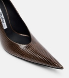 Acne Studios Bonnie embossed leather pumps