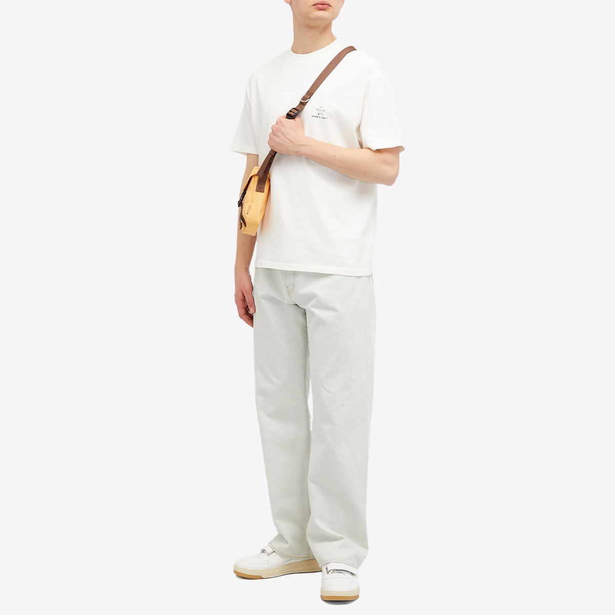 Bram's Fruit Men's Outline Lemon T-Shirt in White