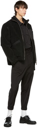 AMI Alexandre Mattiussi Black Ami de Cœur Technical Patch Jacket