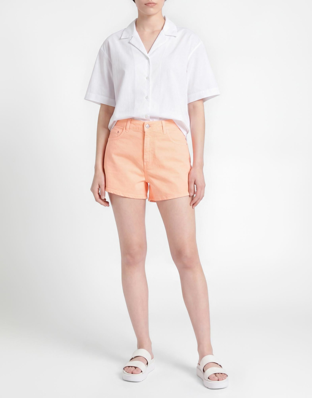 Jucca Womens Denim shorts in Orange