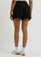 Rotate Sunday Logo-embroidered Cotton Shorts Black