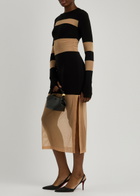 Norma Kamali Tulle and Stretch-jersey Midi Dress Black