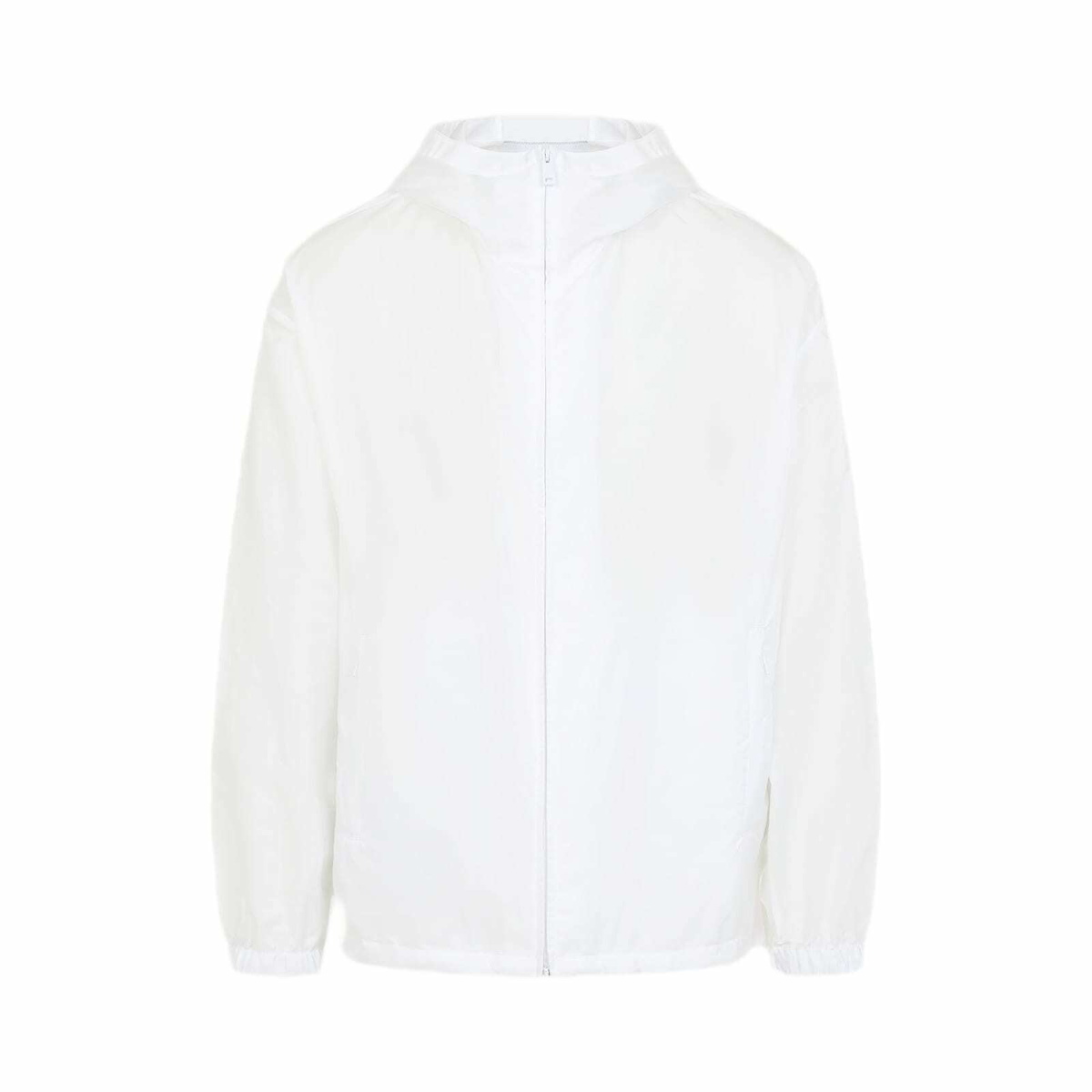 Prada Blue Nylon Logo Patch Jacket Prada