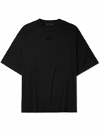 FEAR OF GOD ESSENTIALS - Logo-Appliquéd Cotton-Jersey T-Shirt - Black