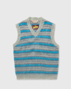 Marni V Neck Sweater Blue/Grey - Mens - Vests
