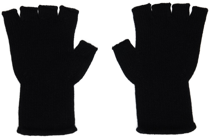 Photo: The Elder Statesman Black Fingerless Gloves