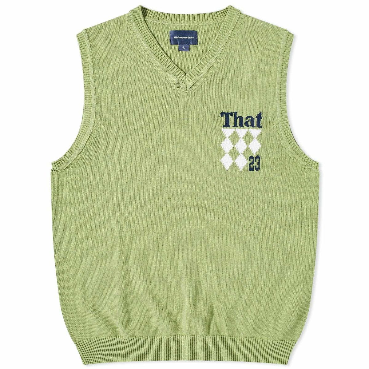 thisisneverthat Men's Knit Logo Vest in Green