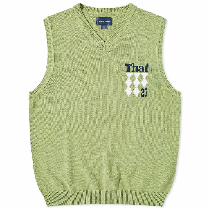 Photo: thisisneverthat Men's Knit Logo Vest in Green