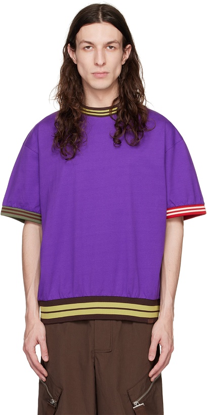 Photo: Jacquemus Purple 'Le T-Shirt Joga' T-Shirt