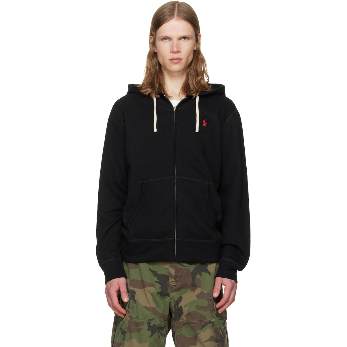 Polo Ralph Lauren Black Fleece Full-Zip Hoodie