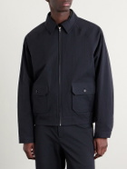 BODE - Cotton-Blend Seersucker Bomber Jacket - Blue