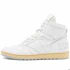 Rhude Men's Rhecess Hi-Top Sneakers in White