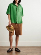 The Elder Statesman - Jupiter Cotton and Silk-Blend Twill Shirt - Green