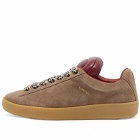 Lanvin Men's x Future Padded Curb Lite Sneakers in Taupe/Red