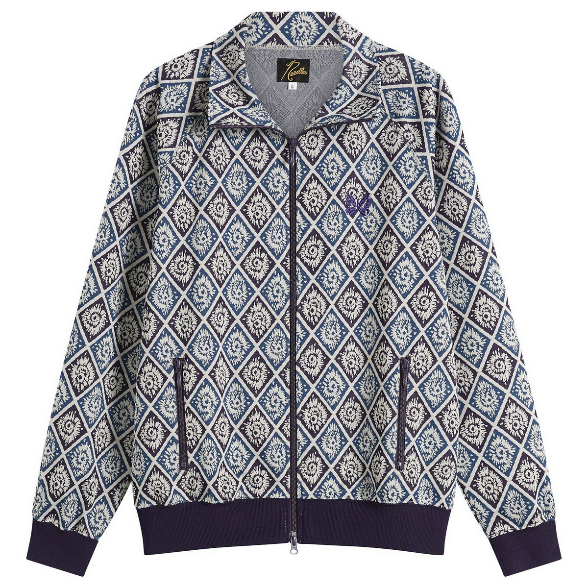 Needles - Tech-Jersey Jacquard Track Jacket - Purple Needles