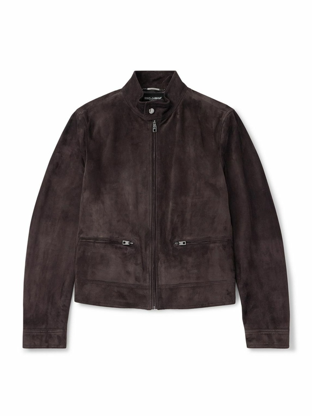 Photo: Dolce&Gabbana - Suede Jacket - Brown
