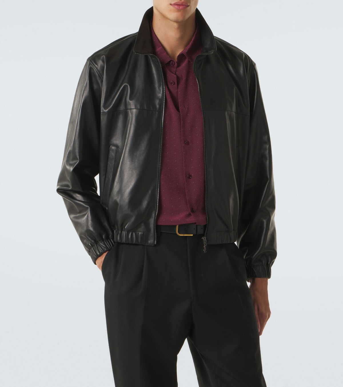 Saint Laurent Leather blouson jacket