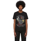 Alexander McQueen Black Glowing Botanical Skull T-Shirt