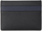 Marni Black & Navy Saffiano Leather Card Holder