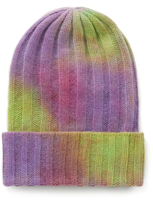 Photo: The Elder Statesman - Tie-Dyed Ribbed Cashmere Beanie