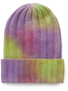 The Elder Statesman - Tie-Dyed Ribbed Cashmere Beanie